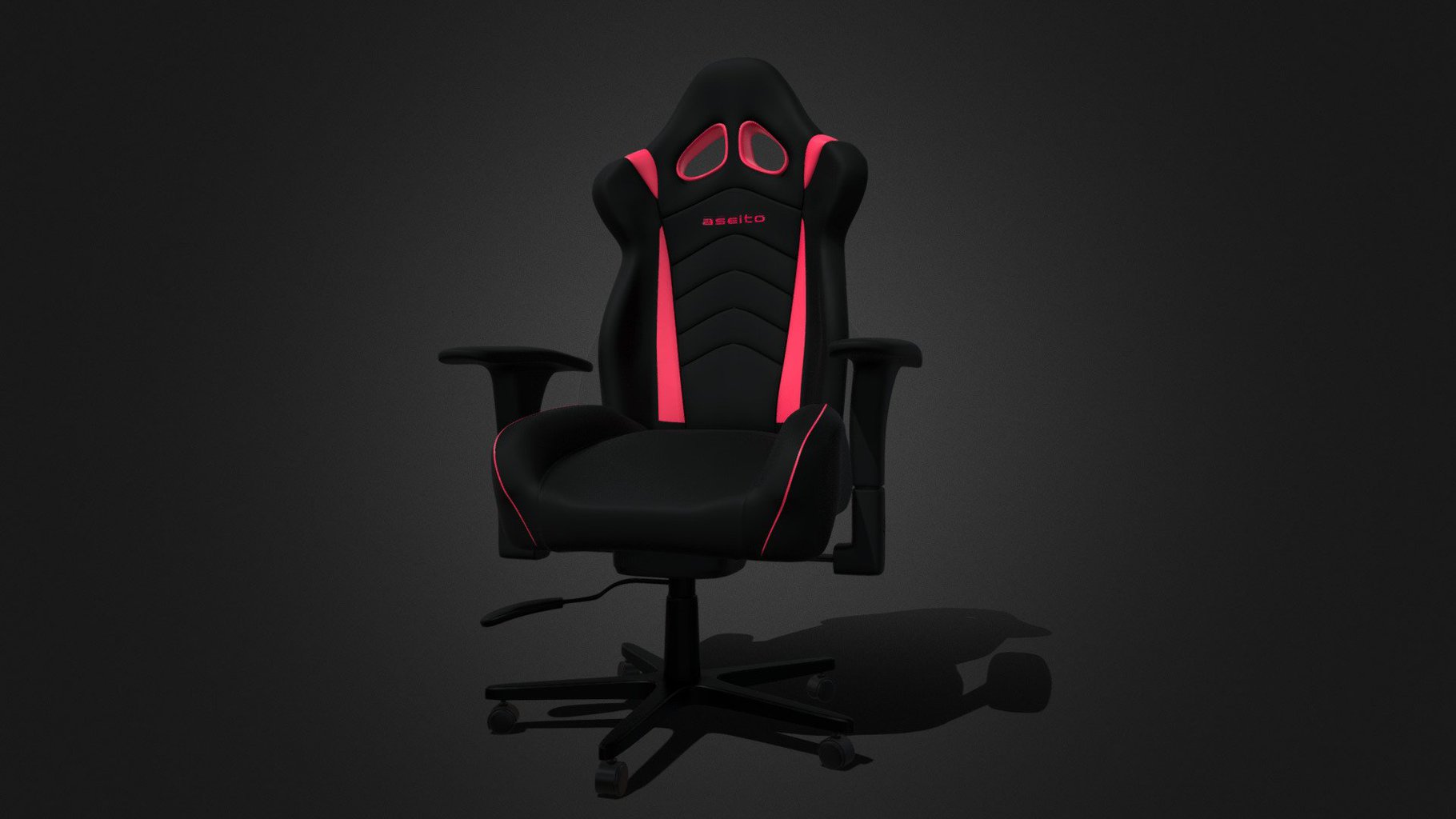 a black gaming chair