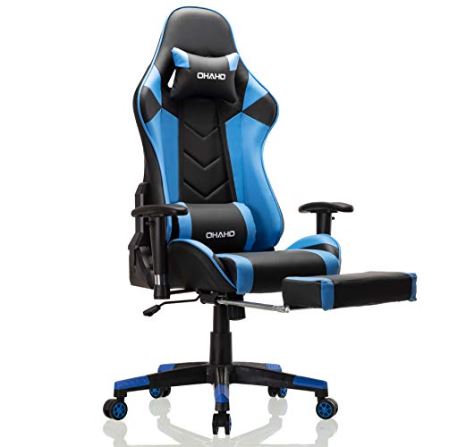 OHAHO Blue Gaming Racing Chair