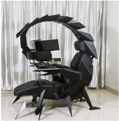 a gaming chair with a unique style
