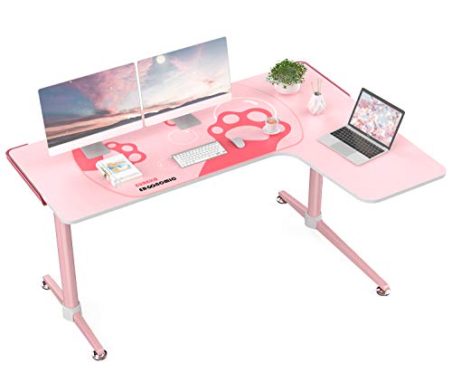 Pink Gaming Desk layout