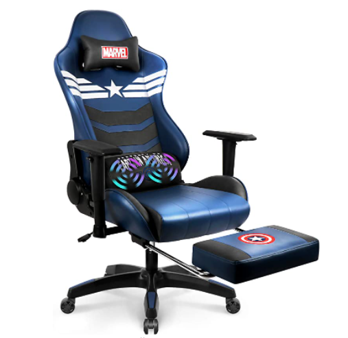 Marvel Avengers Massage Blue Gaming Chair 